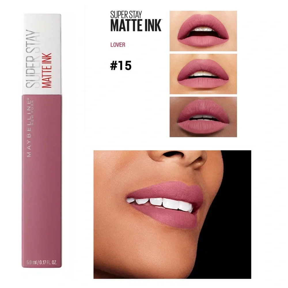 💕 Maybelline Super Stay Matte Ink Liquid Lipstick, Lover #15